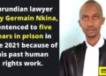 Burundian Lawyer Tony Germain Nkina. Photo: Amnesty International
