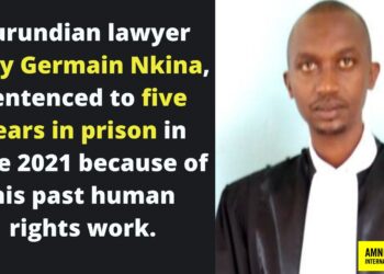 Burundian Lawyer Tony Germain Nkina. Photo: Amnesty International