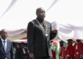 President Évariste Ndayishimiye’s inauguration ceremony in Gitega, Burundi, on June 18, 2020. Ndayishimiye took power two months early after the abrupt death of his predecessor Pierre Nkurunziza. © 2020 Berthier Mugiraneza/AP Photo
